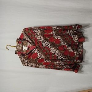 Printed Sheer Blouse